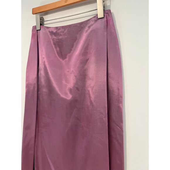 Stunning Purple Metallic Maxi Skirt 1990s Fashion Star CCC Size Medium JL - Picture 2 of 9